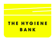 Hygiene Bank logo on yellow background